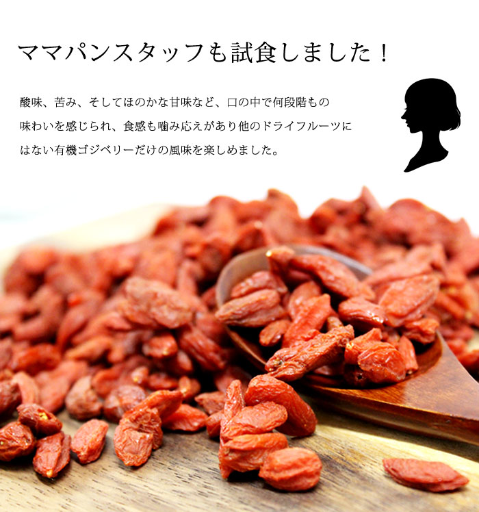 有機JAS 有機ゴジベリー 100g 【ゆうパケット／送料無料】中国（チベット）産 オーガニック クコの実_  【ママパンWEB本店】小麦粉と優れた食材をそろえるお店