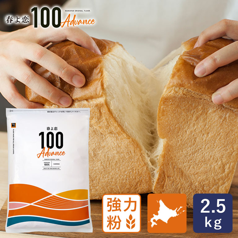 強力粉 春よ恋100Advance 北海道産パン用小麦粉 2.5kg__国産小麦粉