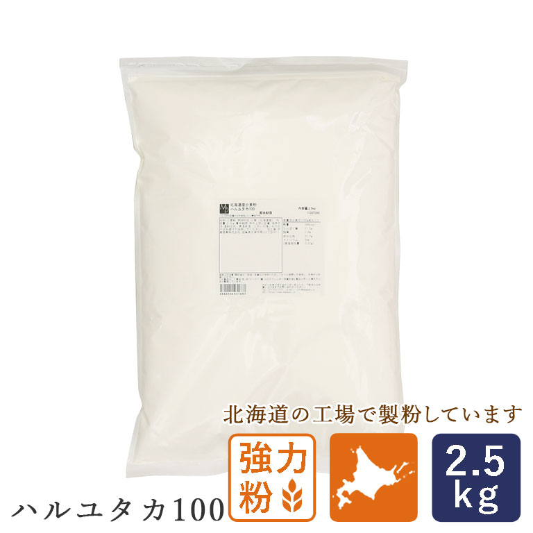 強力粉 北海道産小麦粉 ハルユタカ100 国産パン用小麦粉 2.5kg 賞味期限2024年7月7日__ 国産小麦粉