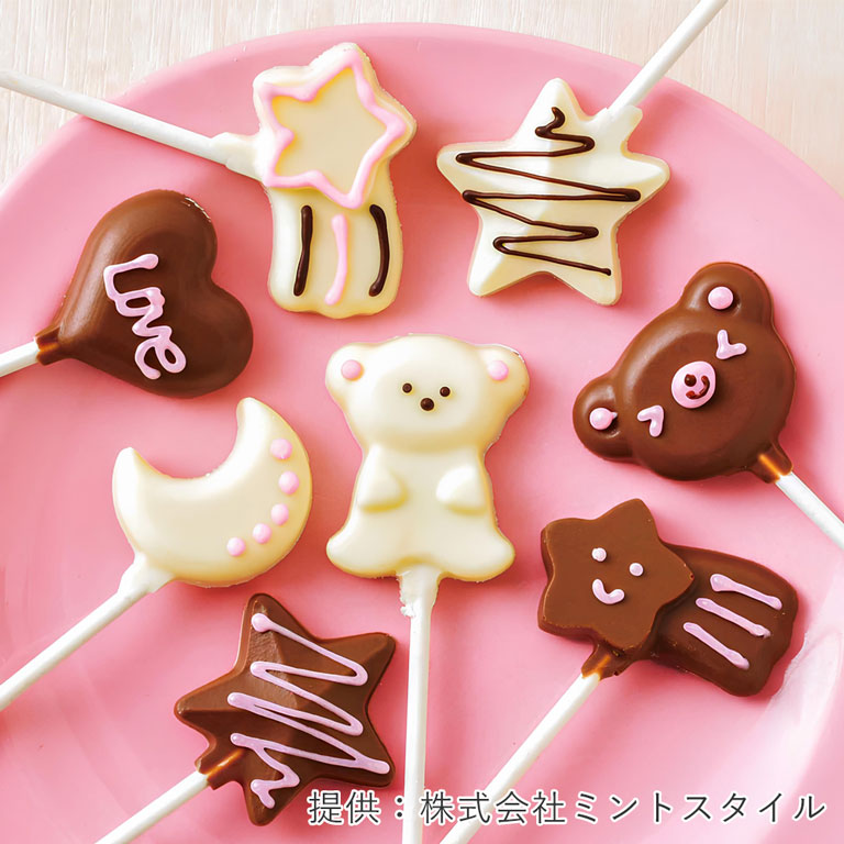 バレンタイン 可愛いキット ロリポップチョコ ミントスタイル 1セット