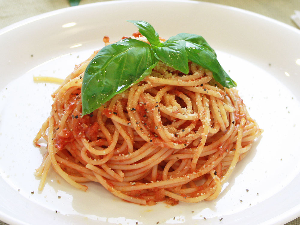 バジル風味のトマトソース スパゲッティのレシピ ママパンweb本店 小麦粉と優れた食材をそろえるお店