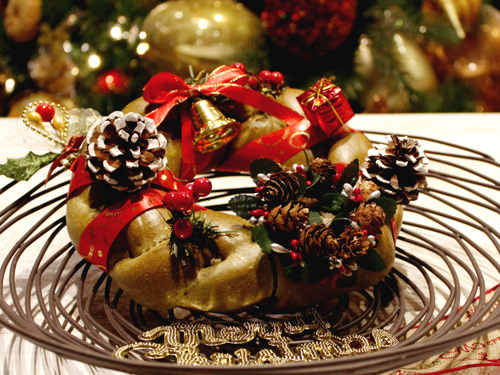 クリスマスリースパンのレシピ ママパンweb本店 小麦粉と優れた食材をそろえるお店