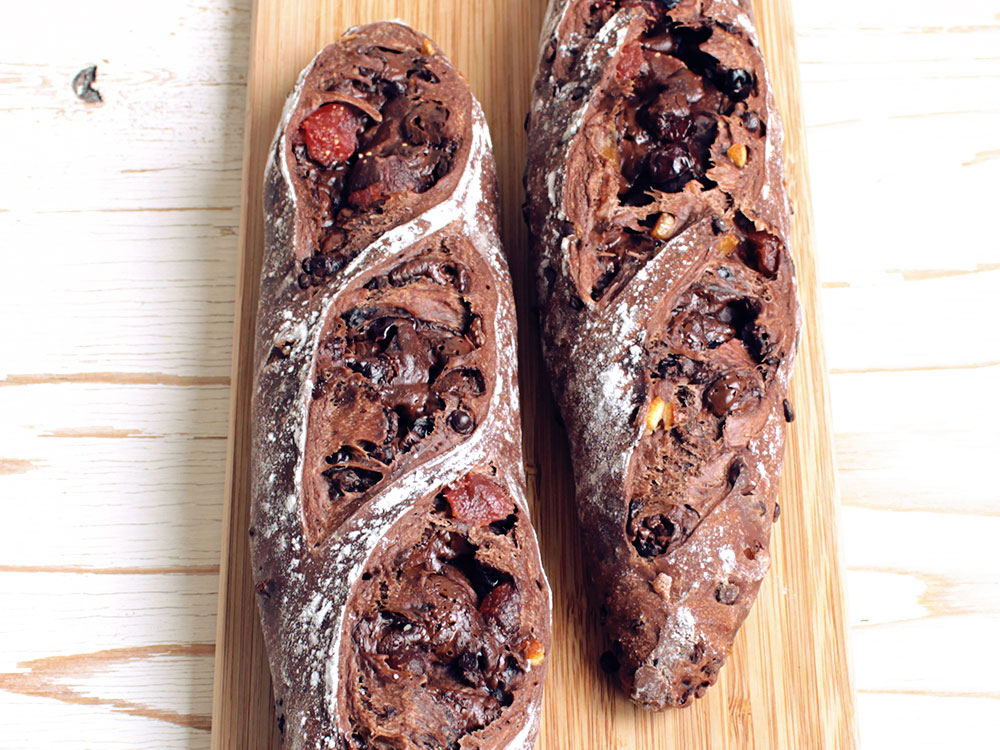 ショコラバゲット～ホシノ丹沢酵母パン種使用～のレシピ 【ママパンWEB