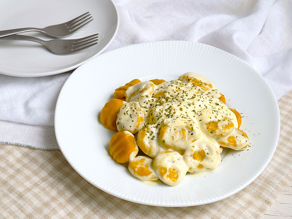 もちもち食感と季節の味わいを楽しむ。きぬあかりを使ったかぼちゃのニョッキ