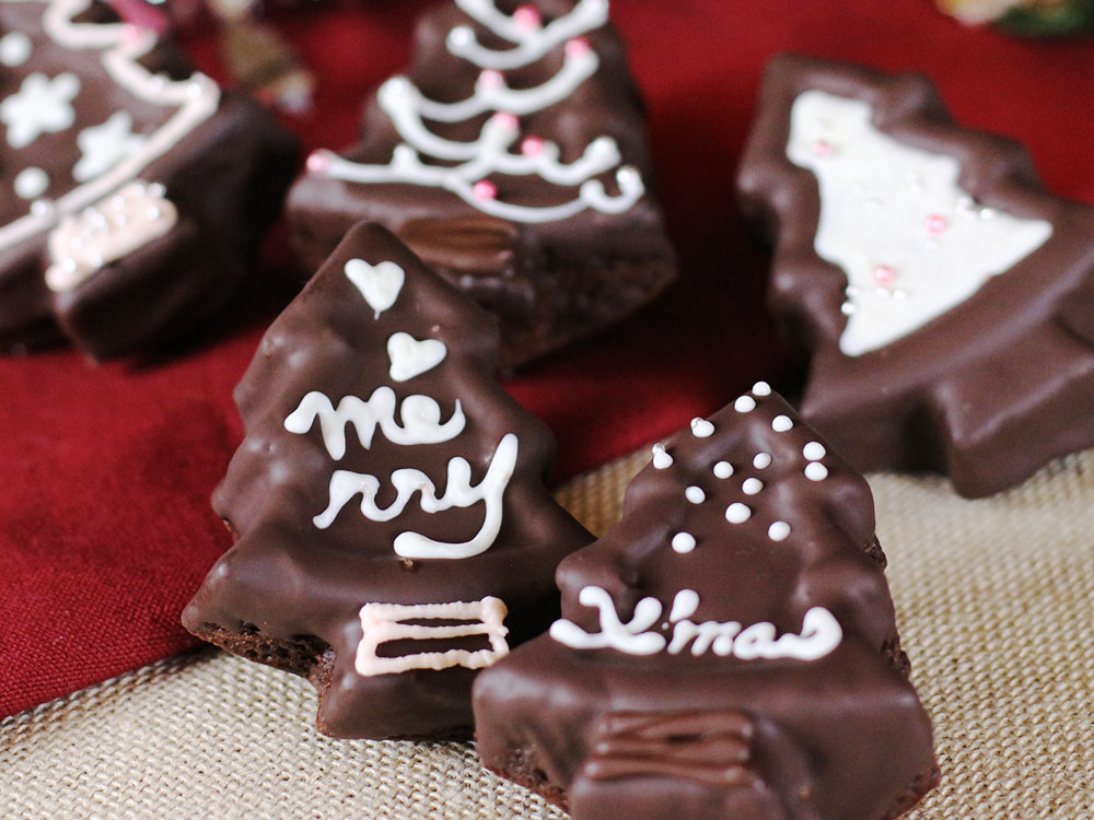 ベルギーチョコレートケーキのクリスマスツリー