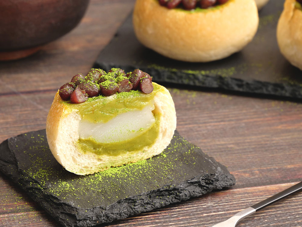 抹茶あずきのプティ パン ア ラ クレーム